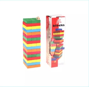 Casual Color 54/51/48-Layered Large Wooden Building Blocks <strong>Creative</strong> Stacked Music Desktop Game Puzzle - Product Image 5