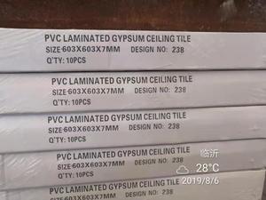 方形天花板瓷砖形状和蜂窝天花板功能犀牛板 PVC 石膏天花板瓷砖 - Product Image 5