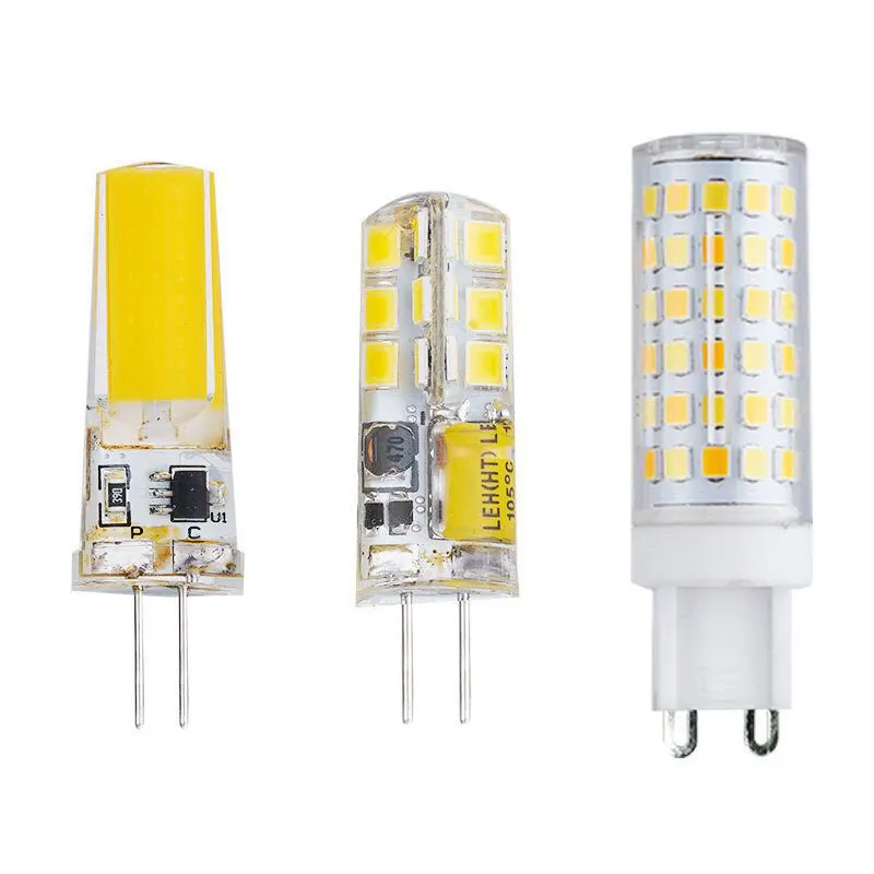 Lampadina a LED COB G9 a risparmio energetico dimmerabile G9 Base Bi-pin 2W Mini luce bianca calda 3000K 6500K illuminazione lampadario