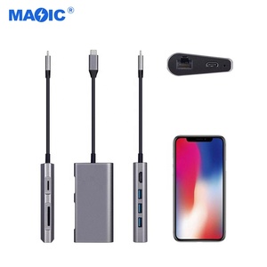 Software hardware per Computer da tipo C a 4k HDMI USB 3.0 scheda SD/TF adattatore Hub di rete Gigabit Hub USB C 8 in 1 - Product Image 3
