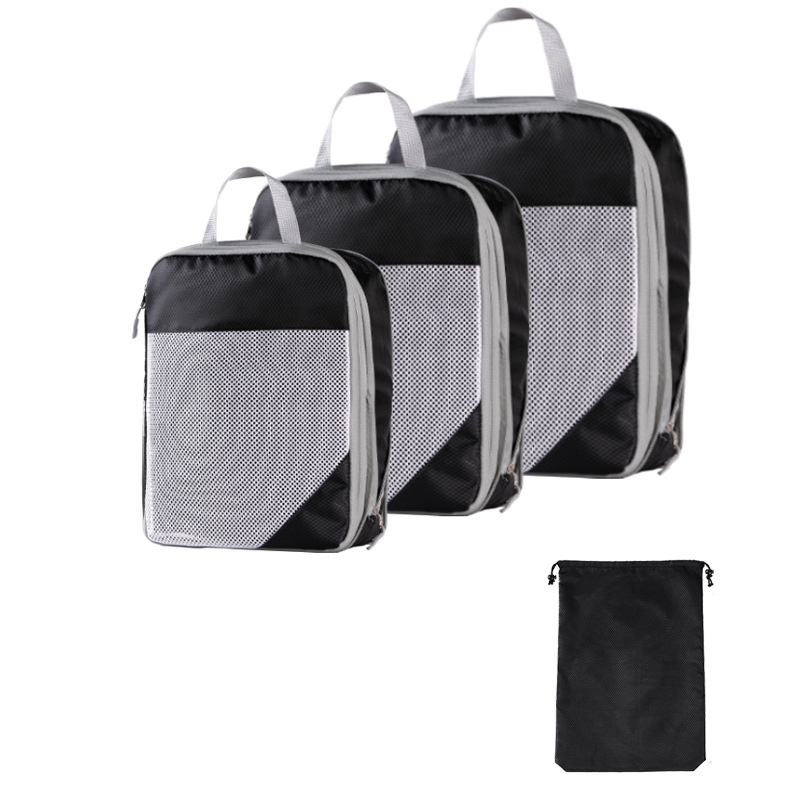 Costume trois pièces noir + poche à cordon