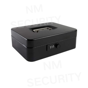 Medium Metal Cash <strong>Box</strong> with Combination <strong>Lock</strong> Safe and Money Tray <strong>Lock</strong> for Security 90x250x180mm Black <strong>Red</strong> - Product Image 5