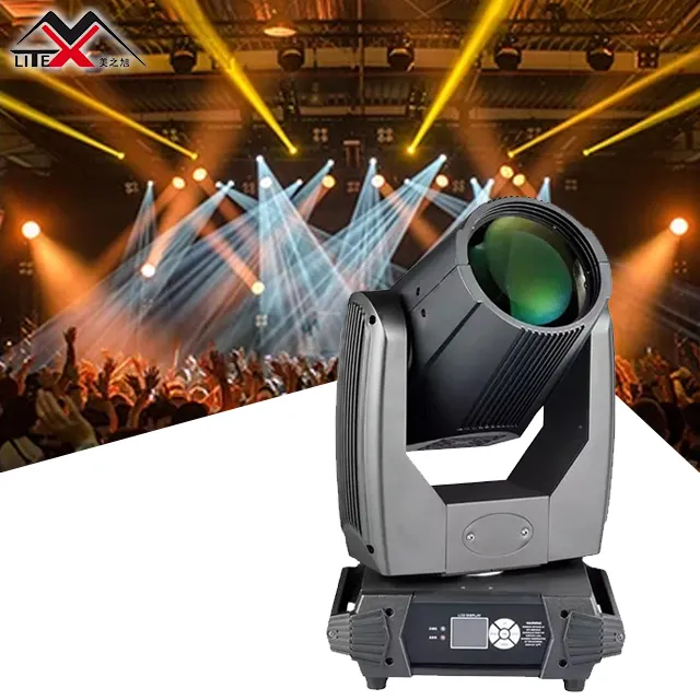 Luces con cabezal móvil 295 haz de luz DMX512 Control tiene disco de color y estroboscópico para DJ o fiesta disco