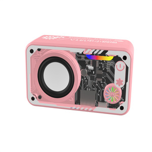 V1便携式蓝牙扬声器，高保真3D环绕声蓝色发光二极管灯内置麦克风低音炮类型 - Product Image 4