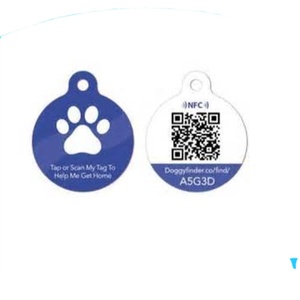 Custom QR <strong>Code</strong> RFID Epoxy Tag NFC 213 Chip Access Control Card Dog Cat RFID Pet Tracking Tag