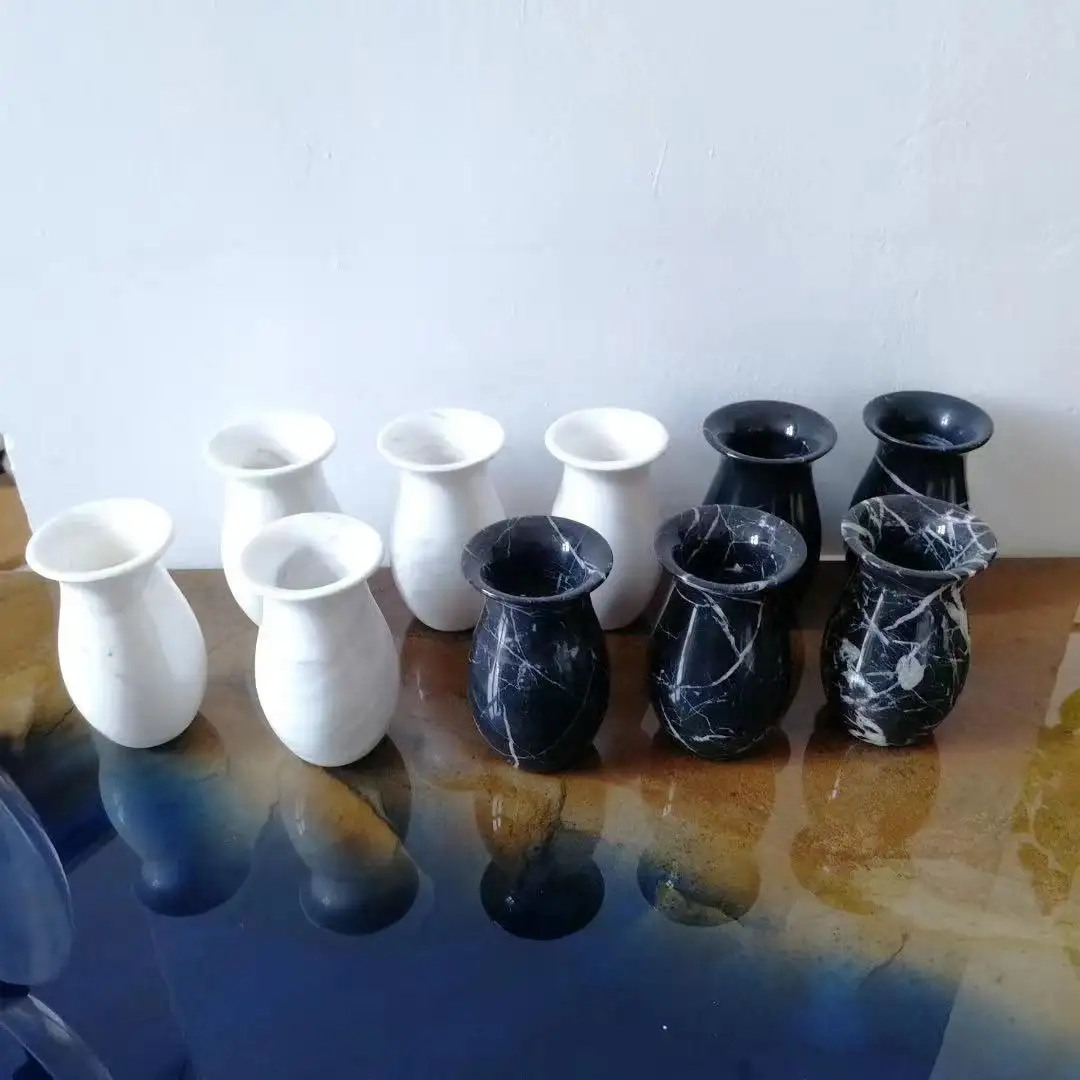 Vaso de flores de mármore, vaso de flores de mármore com design moderno para decoração de casa