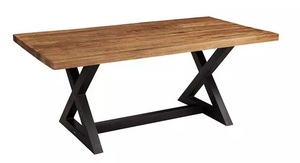 Ticari masa çok fonksiyonlu doğal renk restoran masa modern masif ahşap yemek masası - Product Image 3