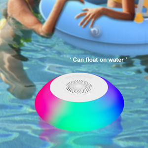 便携式蓝牙泳池扬声器，带七彩灯IPX7防水浮动扬声器360度环绕立体声 - Product Image 4