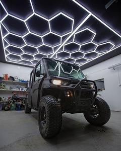 HanYin tre colori oscuramento Led a nido d'ape luce esagonale luci LED per Garage officina auto dettagli Led luce Garage - Product Image 5
