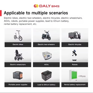Daly Smart K型锂离子Lifepo4 4s 12V 8S 24V 16S 48v电池BMS 3S-24S 12V-72V 40A-100A用于AGV便携式电源