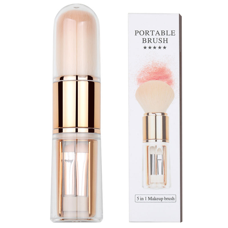 5-in-1 telescoping brush set-rose gold box packaging