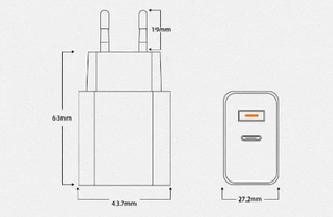 OEM ODM sipariş stok şimdi PD20W standart şarj Apple için Android için CE sertifikalı A + C çift bağlantı çok fonksiyonlu hızlı şarj - Product Image 6