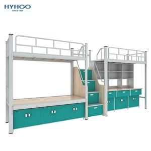 Hyhoo, лидер продаж, двухъярусные кровати для студентов с письменным столом и шкафом - Product Image 4