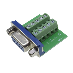 定制的DSUB 9pin DB9端子块适配器母分接DB VGA连接器板适配器，用于视频传输