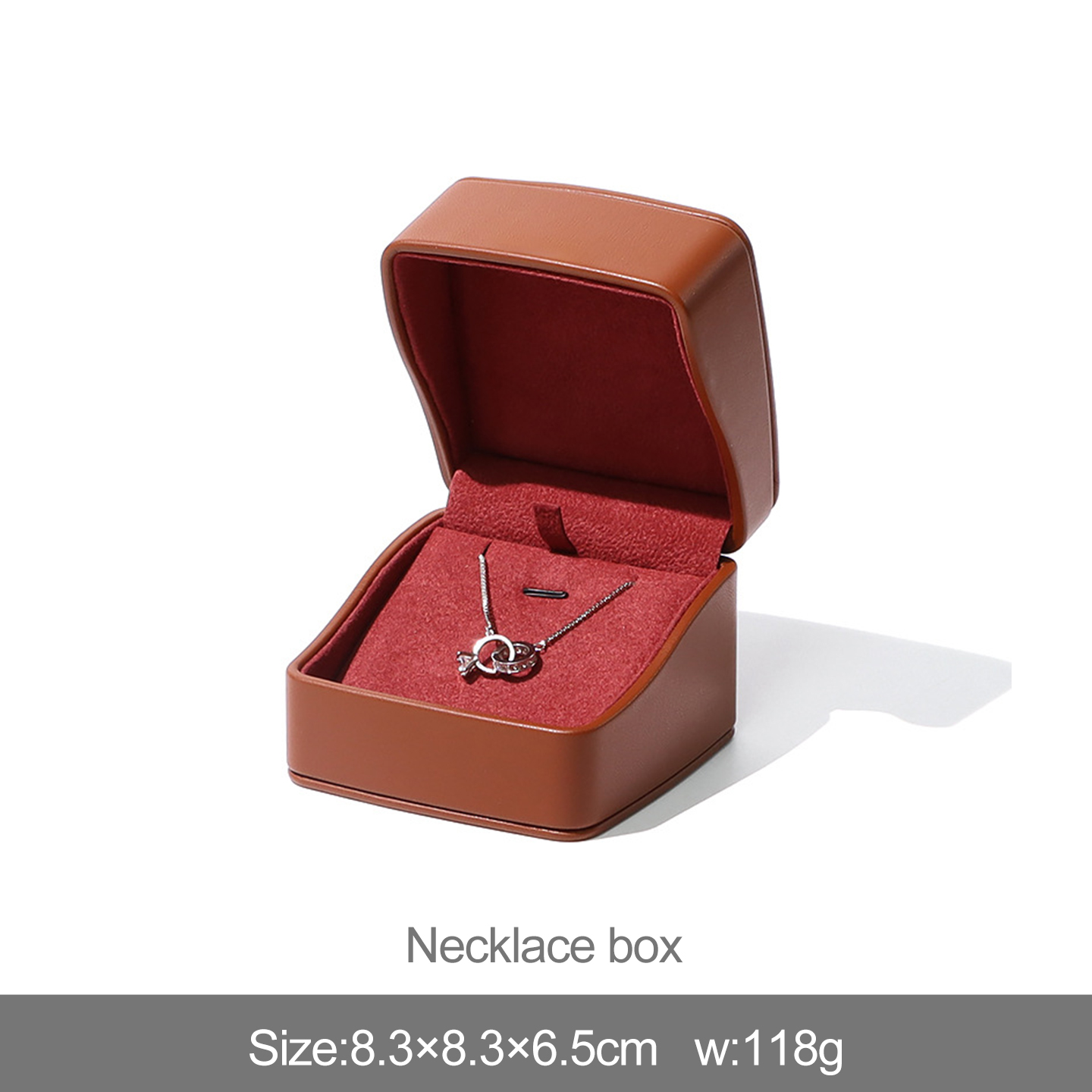 กล่องจี้สีน้ำตาล