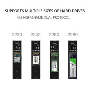 M.2 Nvme Ngff Ssd Enclosure,เคสภายนอก Usb3.1 10กิกะไบต์/วินาที Gen 2 Type-C พร้อม Otg สำหรับ M Key B 2230/2242/2260/2280 M2 - Product Image 6