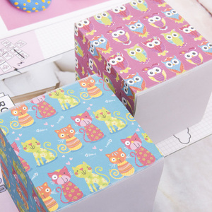 400 hojas de color estándar europeo Memo/Bloque de papel/anuncio de impresión completa nota pegajosa en caja de plástico - Product Image 3
