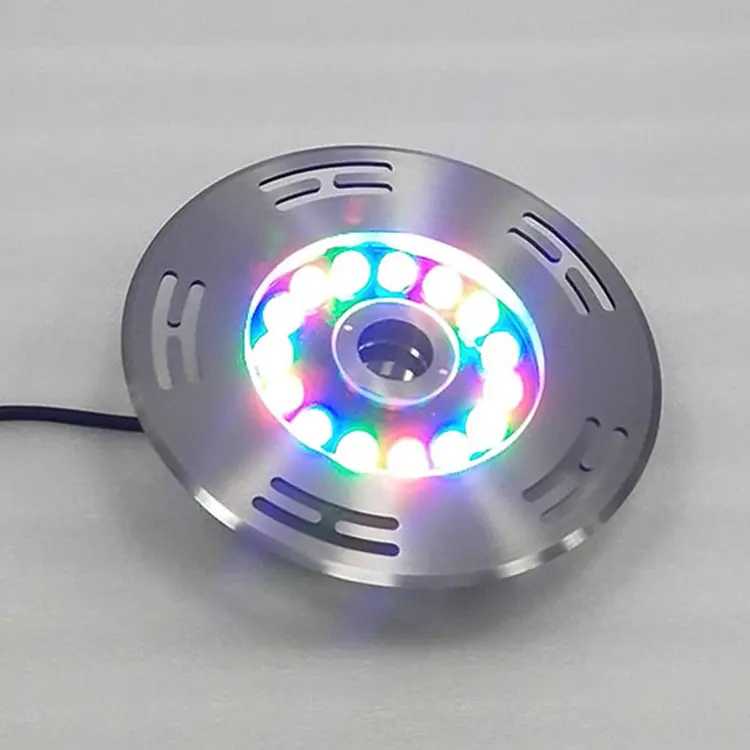 CE ip68 controle remoto à prova d'água 24v cachoeira jato de água rgb fonte subaquática bocal luz led para fontes