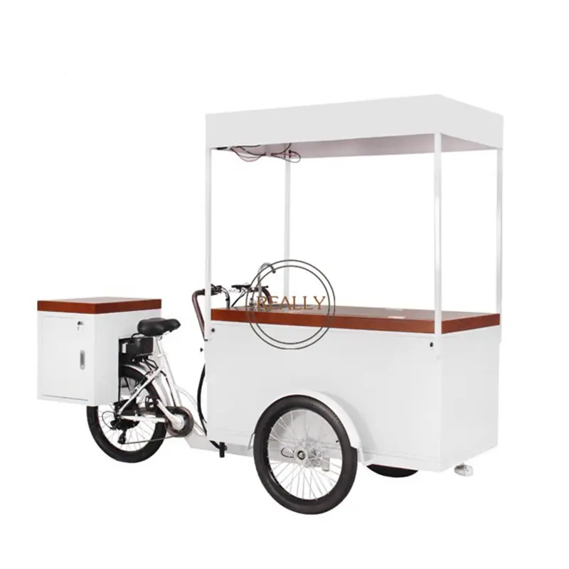2024 T06C multifunzione per adulti triciclo tre ruote Cargo Bike strada Freezer veloce vendita gelato caffè Snack bicicletta