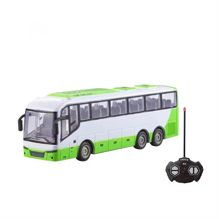 Radio Control 1/30 escala 4 canales modelo bus RC con luces