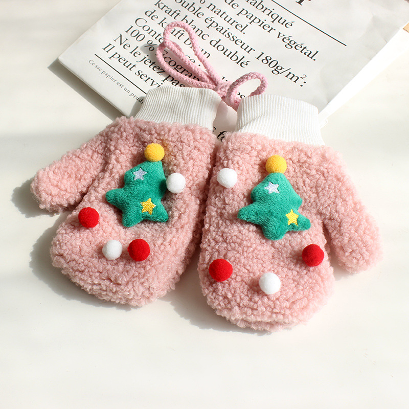 Lamb Fleece Christmas Tree - Light Pink