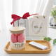 Coffret 3 tulipes roses