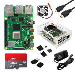 Raspberry Pi 4 Modelo B 2/4/8GB RAM + Funda + Ventilador + Disipador de calor + Adaptador de corriente + Tarjeta SD + Cable compatible con HDMI para Raspberry Pi 4B
