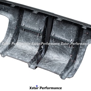 AE tasarım tarzı kuru karbon Fiber arka difüzör dudak BMW G87 M2 2023-2024 için ışık ile - Product Image 6