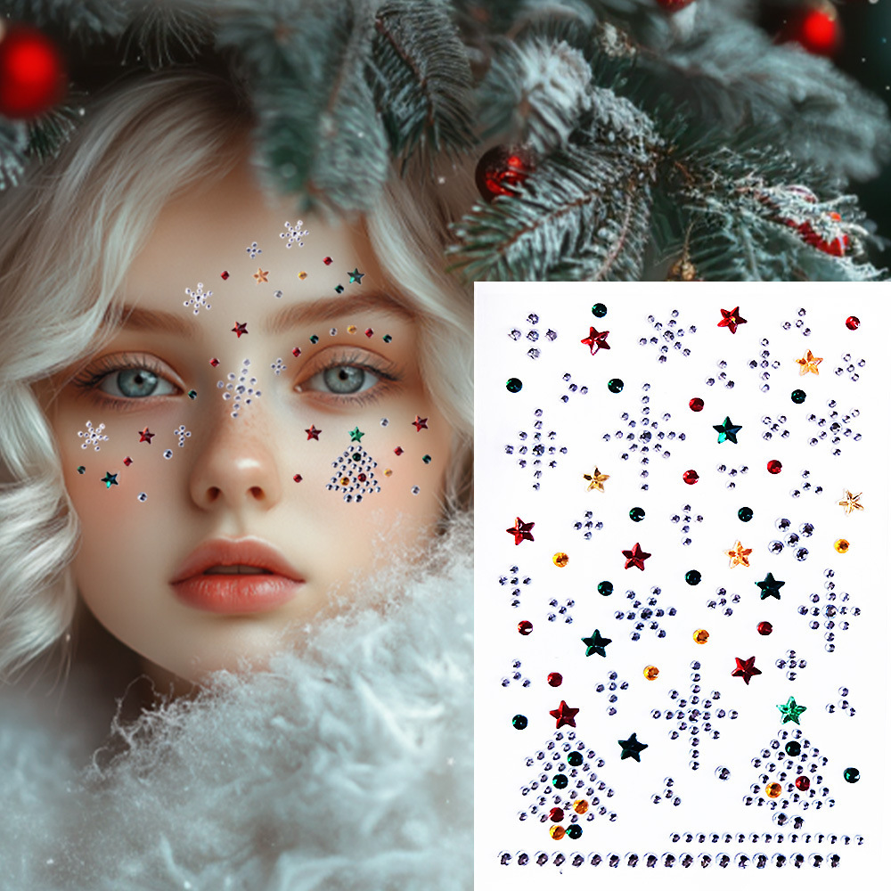 Trucco fiocco di neve di Natale | Bianco