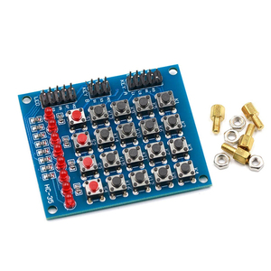 4 X4 Matrix-Tastatur für Arduino-Array-Modul 16-Tasten-Drucktasten Tastaturschalter-Tastatur feld 4*4 Geschmack 8LEDs Zubehör-DIY-Kit