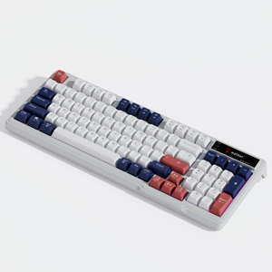 Teclado para juegos de membrana con retroiluminación LED RGB colorido de 94 teclas, teclado inalámbrico recargable para juegos con pantalla de visualización - Product Image 3