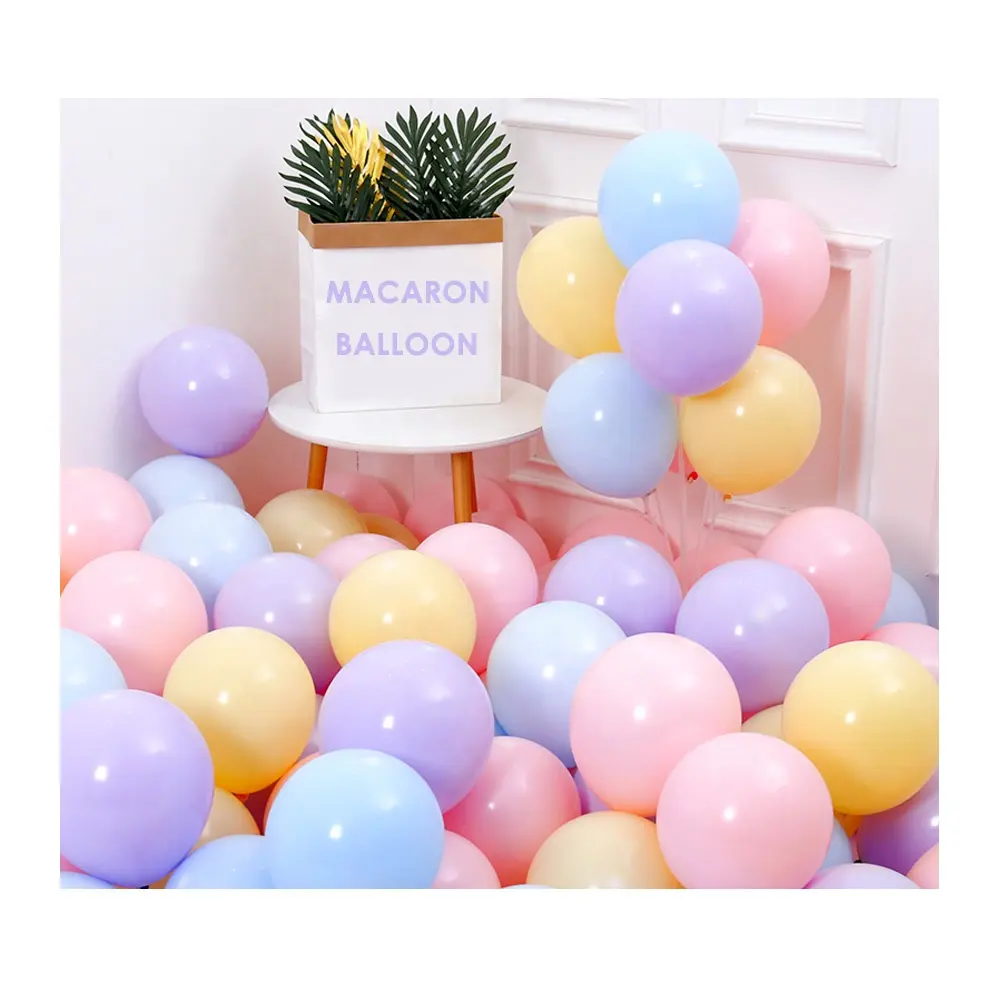 Joyeux anniversaire Latex hélium Macaron Macaron ballons 12 pouces Pastel fête ballon
