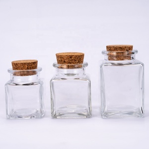 Bán Sỉ Nắp Nút Chai Thân Thiện Với Môi Trường 50Ml 70Ml 100Ml Lọ Thủy Tinh Trong Suốt Chai Gia Vị Thủy Tinh Vuông Nhỏ Cho Nghệ Tây - Product Image 5