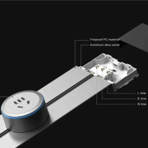 Baijiang Universal multifunción MF Escritorio de oficina inteligente sistema de vía de riel de alimentación enchufe eléctrico enchufe de vía de alimentación eléctrica - Product Image 1