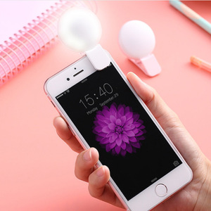 Profesyonel Mini Q cep telefonu halkası ışık parlaklık Selfie makyaj Video için ayarlanabilir kopça dolgu ışığı - Product Image 2
