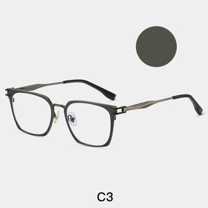 กรอบแว่นตาออพติคอลย้อนยุค2025กรอบสี่เหลี่ยม87335วัสดุ TR90และลวดลายพิมพ์ลาย - Product Image 4