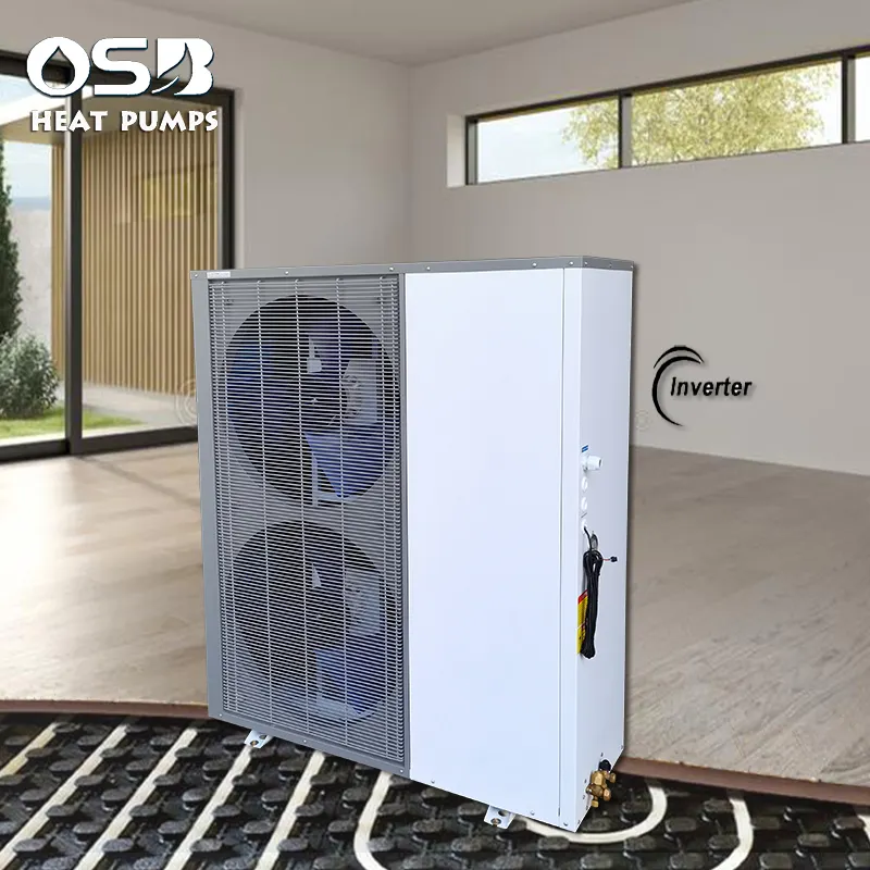 R32 R290 aria-acqua Inverter aria elettrica fonte di pompa di calore OEM rotativa lamiera zincata Freestanding monoblocco pompa di calore