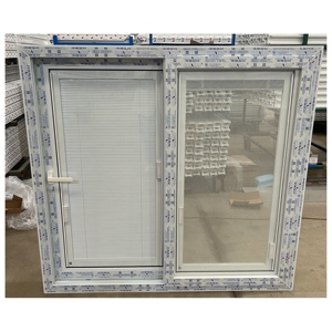 günstiger preis doppelverglasung pvc-schiebefenster und fenster mit integrierten jalousien - Product Image 1