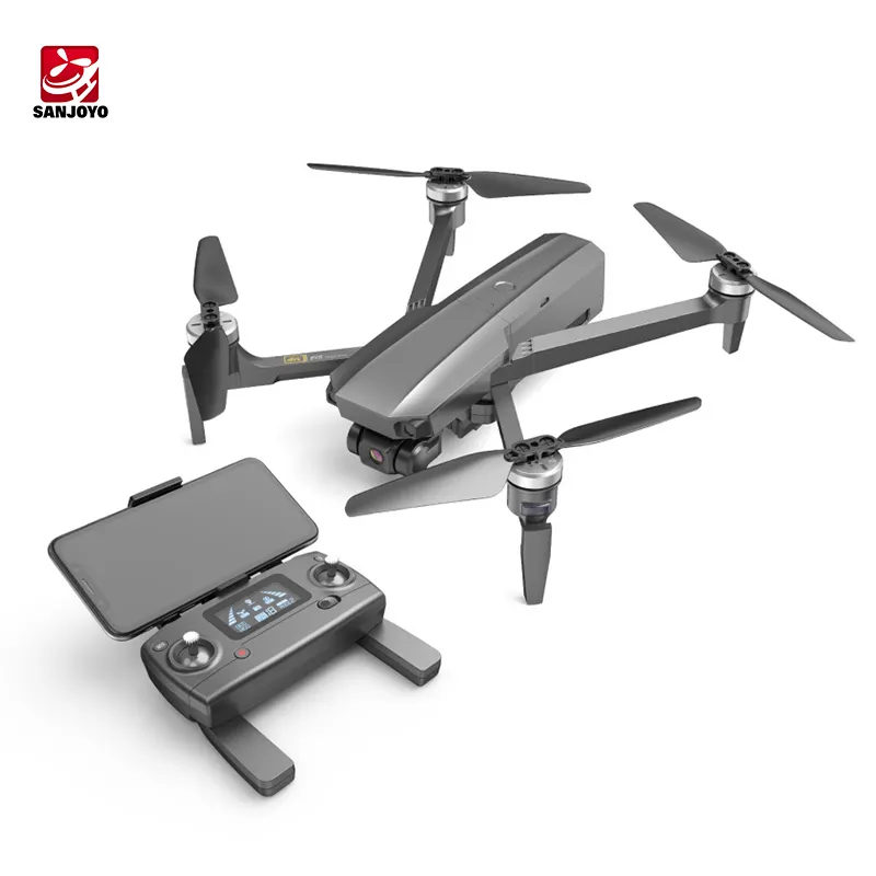 Drone mjx profissional b16 pro 4k eis, drone com 3 eixos, gimbal, anti balanço, tamanho grande, sem escova, quodcopter, rc