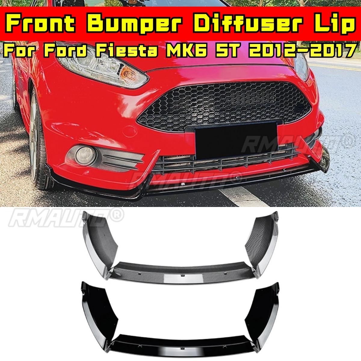 Maxton Design Ford Fiesta MK7 Standaard Facelift Voorbumper Spoiler