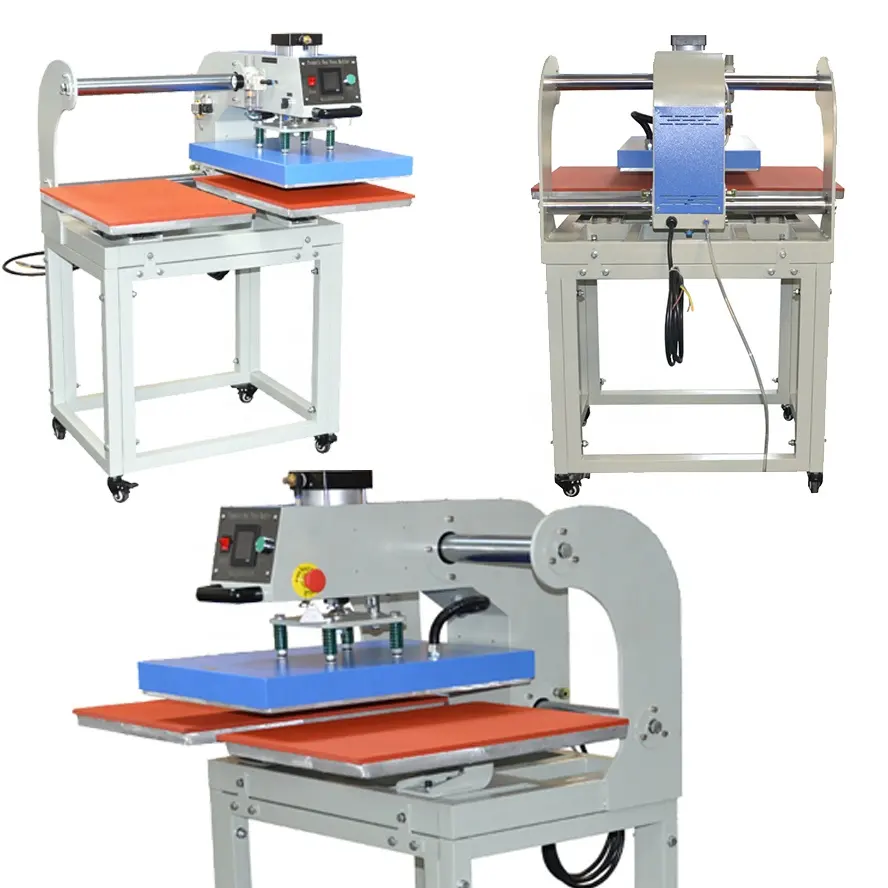 Machine d'impression manuelle numérique de la machine 40x60 de presse de la chaleur de station de double de T-shirt