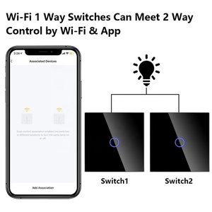 塔沃亚现代科技产品1钢无线Wifi遥控智能壁灯触摸开关方便生活 - Product Image 4