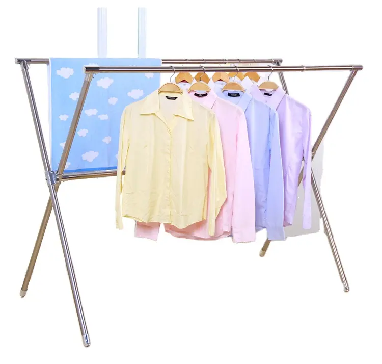 China Factory Steel Hanger Drying Rack Stand Cloth