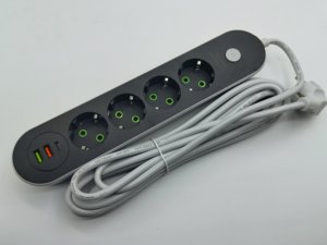 欧洲标准配电盘，带三个USB插座和C型，畅销配电盘 - Product Image 2