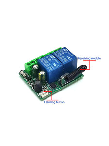 AC220V 2CH 10A 433MHz ก้านโยกมอเตอร์สวิทช์ไฟเครื่องส่งสัญญาณ433MHz สวิตช์ควบคุมระยะไกลไร้สาย - Product Image 3