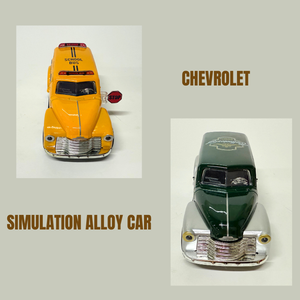 1/32ダイキャストメタルヴィンテージカーモデルシミュレーションプルバックドアオープンダイキャスト合金スクールバスモデル子供用コレクション - Product Image 5