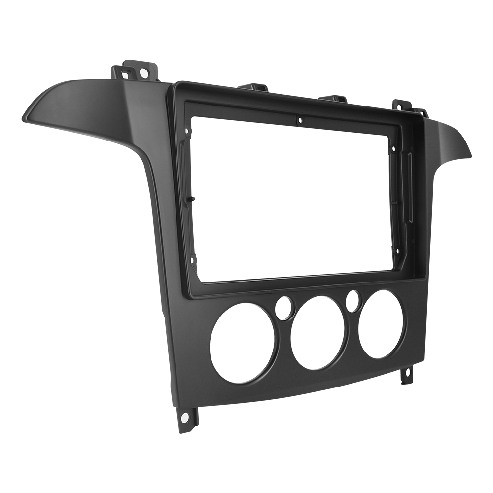 Podofo 2 Din 9 Inch Car Radio Frame Plastic Fitting Frame Kit For Ford/S-MAX Manual 2007-2008 With Protocol