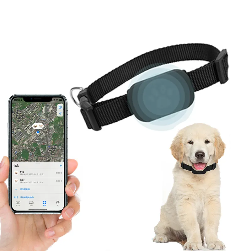 Trouver mon emplacement de suivi intelligent Airtag collier pour animaux de compagnie chien chat Air Tag GPS Tracker collier pour Apple