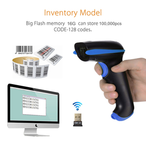 Lector de código de barras inalámbrico 2D de matriz de datos PDF417, código Qr, escáner de código de barras resistente, compatible con pantalla de escaneo