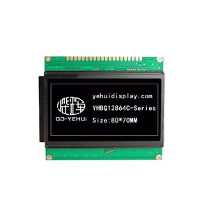 Werkseitig hergestelltes COB 128*64-Zeichen 80*70MM LCD-Modul-Display mit blau-schwarz-grüner und grauer Farbe für die Fabrik - Product Image 2